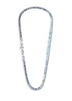 John Hardy Classic Chain Silver, Aquamarine & Kyanite Slim Necklace