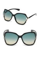 Tom Ford Eyewear Anouk 60mm Oversized Square Sunglasses