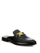 Versace Calf Leather Open Back Loafers
