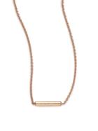 Ginette Ny 18k Rose Gold Strip Pendant Necklace