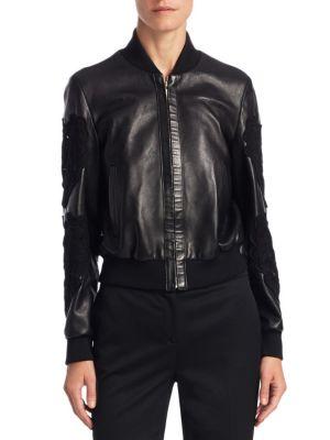 Elie Saab Macrame-detail Leather Jacket