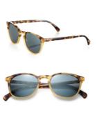 Oliver Peoples Finley 51mm Round Sunglasses