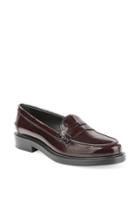 Tod's Burgundy Leather Loafers