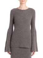 The Row Atilia Cashmere Bell-sleeve Sweater
