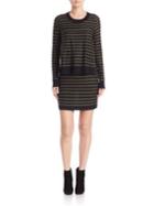 Sonia By Sonia Rykiel Wool Knit Stripe Sweater Dress