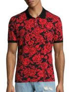 Msgm Floral Printed Polo