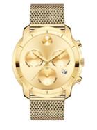 Movado Bold Yellow Gold Ion-plated Stainless Steel Chronograph Bracelet Watch
