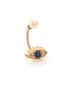Delfina Delettrez Anatomik 6mm White Pearl, Diamond, Sapphire & 18k Yellow Gold Eye Single Earring
