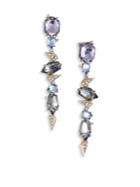 Alexis Bittar Crystal-encrusted Mosaic Lace Dangling Drop Earrings
