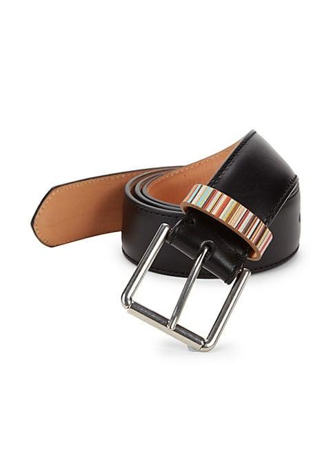 Paul Smith Multi-stripe Keeper Leather Belt