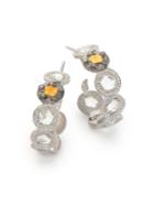 Coomi Silver Opera Diamond, Crystal, 20k Yellow Gold & Sterling Silver Hoop Earrings/0.75