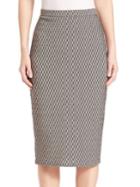 Weekend Max Mara Fitted Houndstooth Pattern Skirt