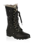 Sorel Emelie Faux-fur & Leather Lace-up Boots
