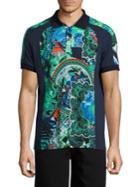 Versace Jeans Galactic Patterned Polo