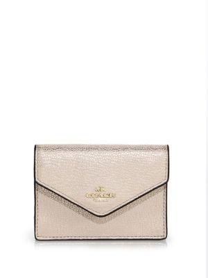 Coach Textured Leather Envelope Wallet