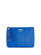 Gigi New York All-in-one Python-embossed Leather Clutch