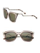 Fendi Zig-zag 52mm Cat Eye Sunglasses