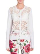 Dolce & Gabbana Long Sleeve Lace Front Cardigan