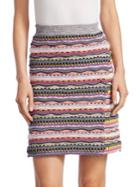 Carven Rainbow Wrap Knit Skirt