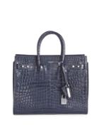 Saint Laurent Small Sac De Jour Croco-embossed Leather Carryall