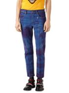 Gucci Stone-washed Tapered Jeans With Dragon
