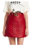 Gucci Quilted Leather Mini Skirt