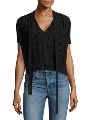 Helmut Lang Solid Pleated Pullover