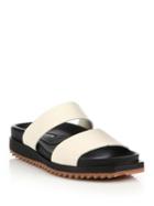 Ann Demeulemeester Leather Flat Slide Sandals