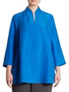 Eileen Fisher, Plus Size Silk Dupioni Top