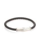 John Hardy Bamboo Collection Leather & Sterling Silver Bracelet