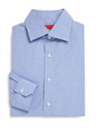 Isaia Dotted Slim-fit Dress Shirt