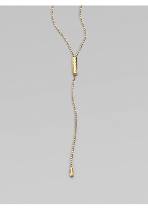 Gucci Diamantissima 18k Yellow Gold Lariat Necklace