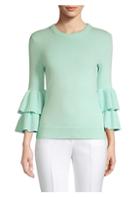 Michael Kors Collection Double Ruffle Sleeve Cashmere Sweater