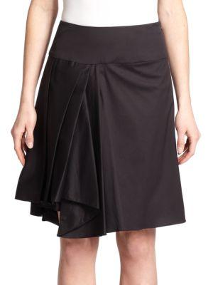 Milly Asymmetrical Draped Skirt