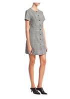 Theory Easy Snap Wool-blend Shift Dress