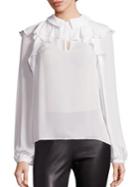 Saks Fifth Avenue Collection Silk Ruffle Blouse