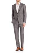 Isaia Grey Plaid Suit