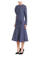 Calvin Klein 205w39nyc Tartan Plaid Jacquard Midi Dress