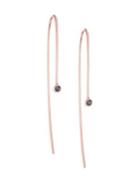 Zoe Chicco Black Diamond & 14k Rose Gold Threader Earrings