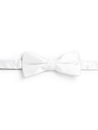 Saks Fifth Avenue Collection White Silk Bowtie