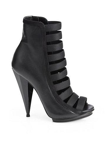 Gucci Leather Strappy Ankle Boots