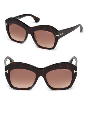 Tom Ford Eyewear Emmanuelle 54mm Round Sunglasses