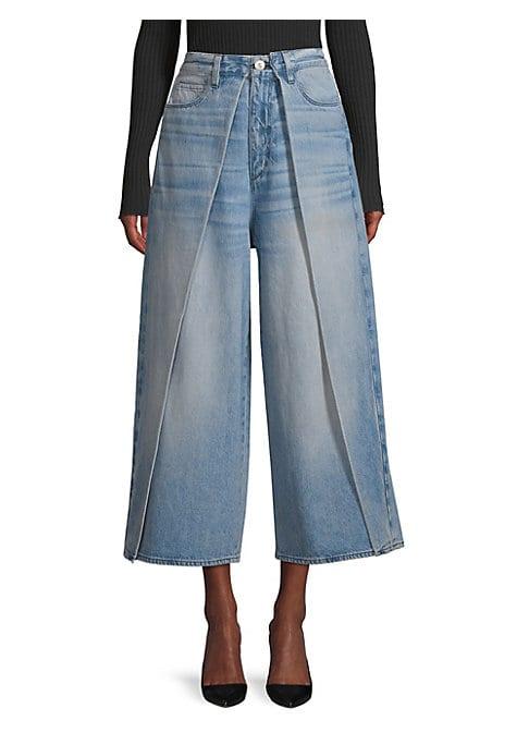 3x1 Porter High-rise Wide-leg Pleated Jeans