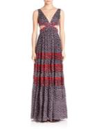 Diane Von Furstenberg Altessa Silk Cutout Maxi Dress
