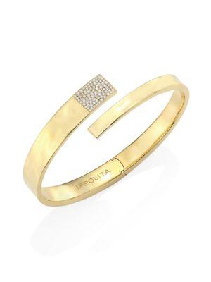 Ippolita Senso&trade; Diamond & 18k Yellow Gold Embrace Bangle