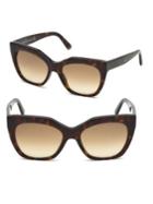 Balenciaga Tortoiseshell Soft Square Sunglasses