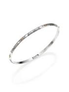 Konstantino Classics 18k Yellow Gold & Sterling Silver Etched Cross Bangle Bracelet