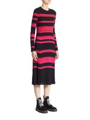 Proenza Schouler Stripe Rib-knit Dress