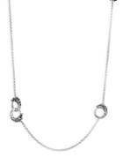John Hardy Legends Naga Black Spinel & Brushed Silver Round Chain Necklace
