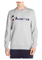 Moncler Maglia Girocollo Embroidered Embossed Logo Sweatshirt